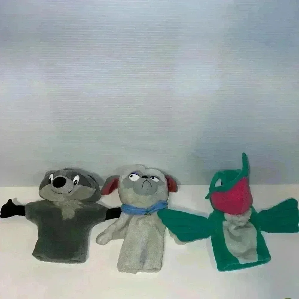 Vintage 90s Arco Disney Mattel Pocahontas Plush Hand Puppet Lot Meeko Flit Percy